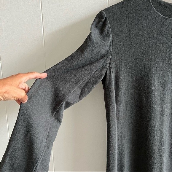 NWT Zara Limited Edition Wool Blend Midi Dress, Anthracite Grey - Picture 10 of 15